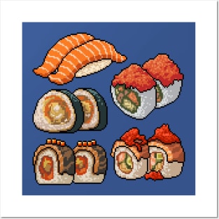 Sushi Pixel Posters and Art